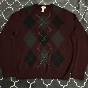 Dockers Burgundy Argyle Sweater